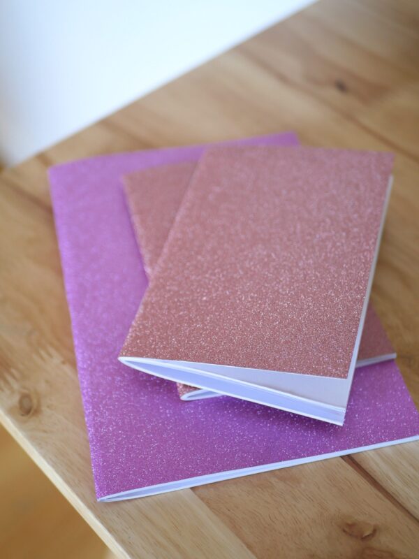 Carnet à paillettes personnalisé