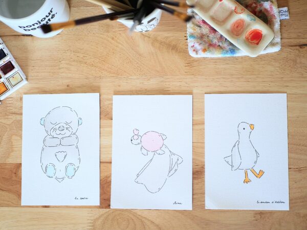 Aquarelle doudou version papier