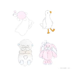 Aquarelle doudou en version numérique